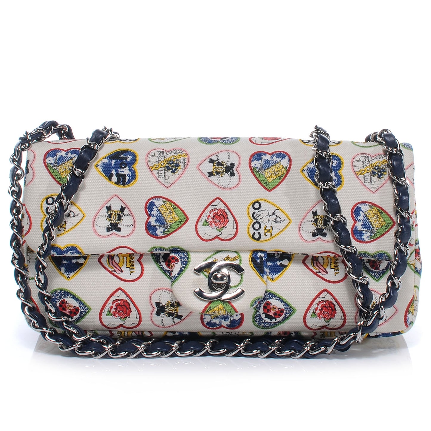 Canvas Coco Hearts East West Flap