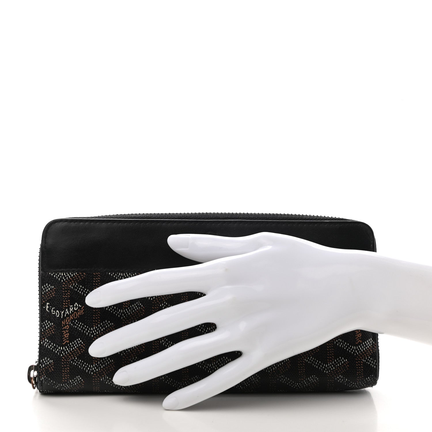 Goyard Goyardine Matignon Zip Around GM Wallet Black 2 of 8