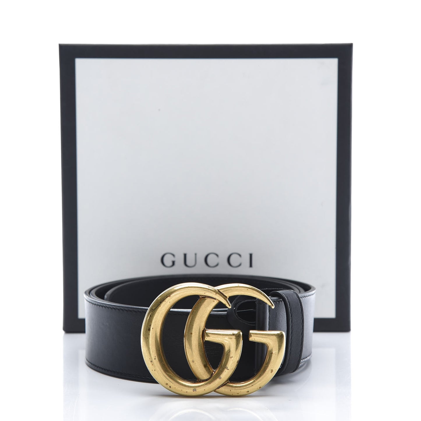 Calfskin Double G 40mm Belt 95 38 Black