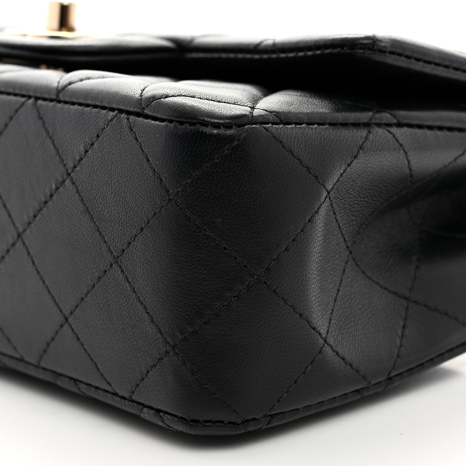 Chanel Lambskin Quilted Mini Rectangular Flap Black 10 of 10