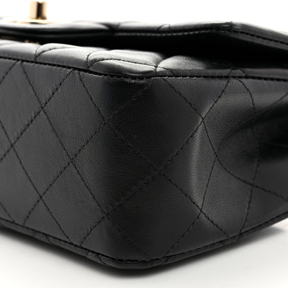 Chanel Lambskin Quilted Mini Rectangular Flap Black 10 of 10