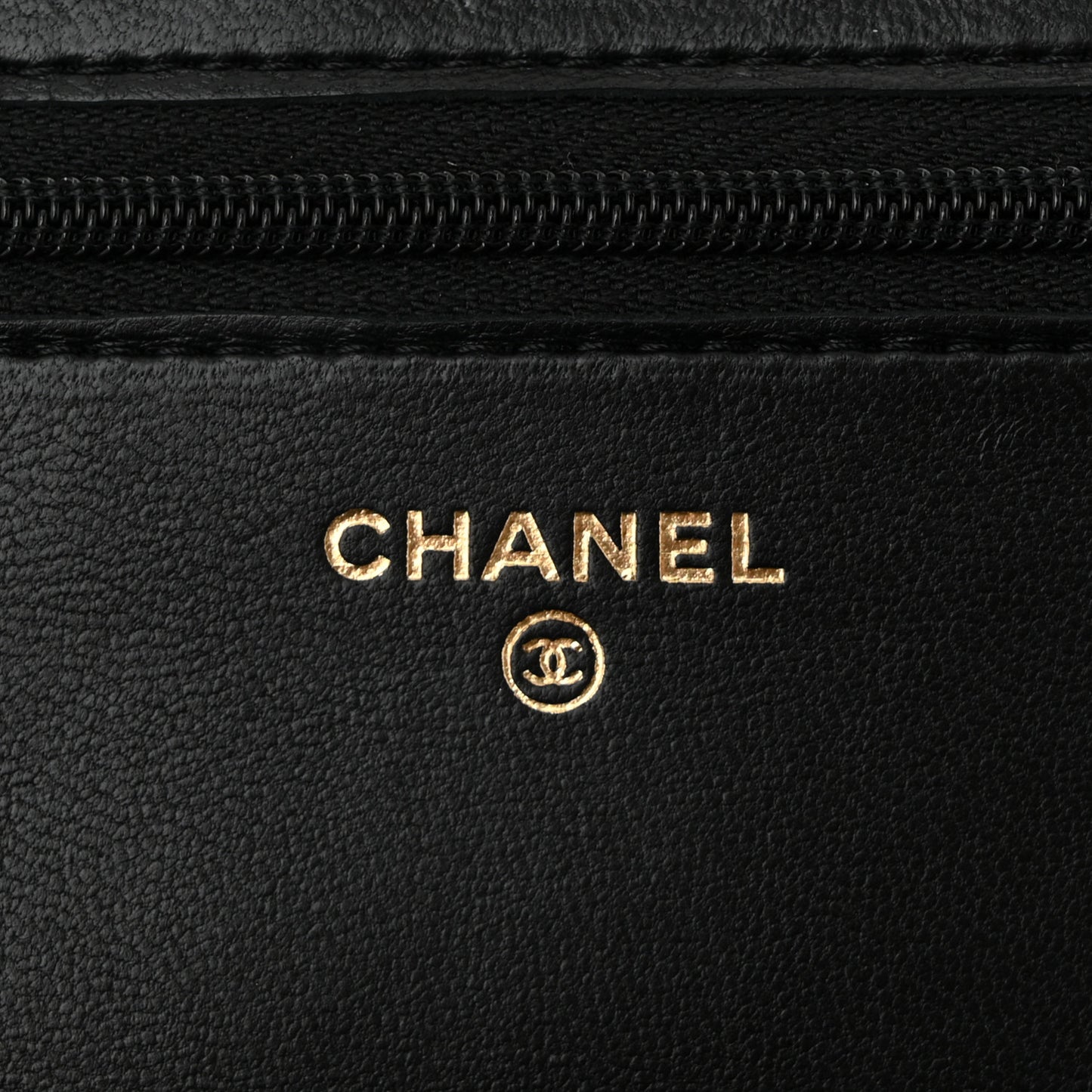 Lambskin Quilted Pick Me Up Wallet On Chain WOC Black