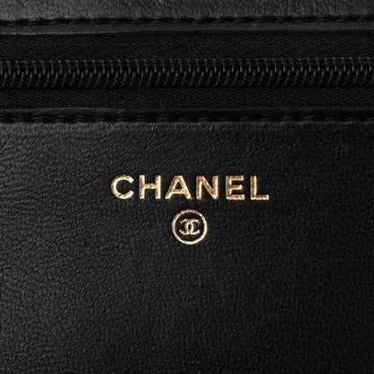 Chanel Lambskin Quilted Pick Me Up Wallet On Chain WOC Black 6 of 12