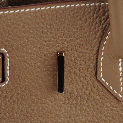 Hermes Taurillon Clemence Birkin 30 Etoupe 14 of 23