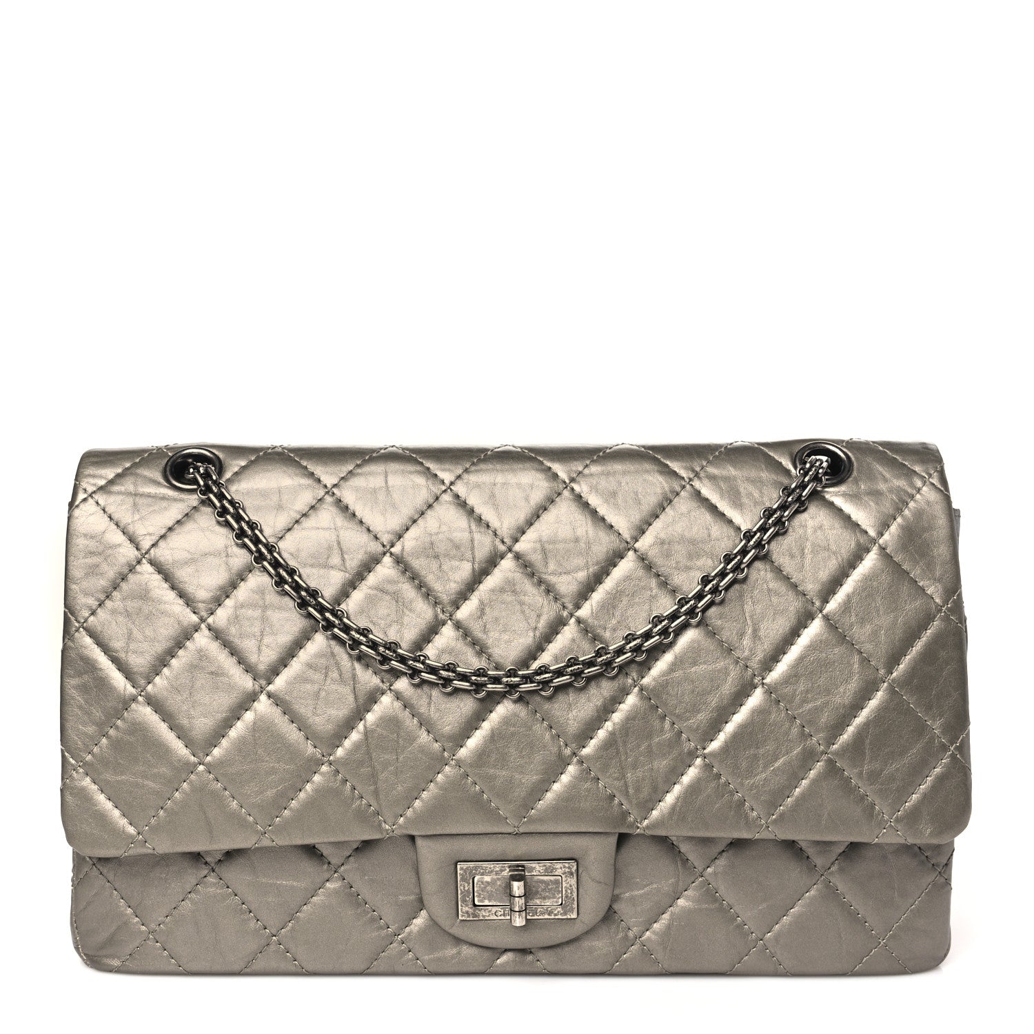 Chanel Metallic Aged Calfskin Quilted 2.55 Reissue 227 Flap Light Gold 1 of 10