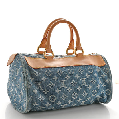 Louis Vuitton Monogram Denim Neo Speedy Blue 3 of 9