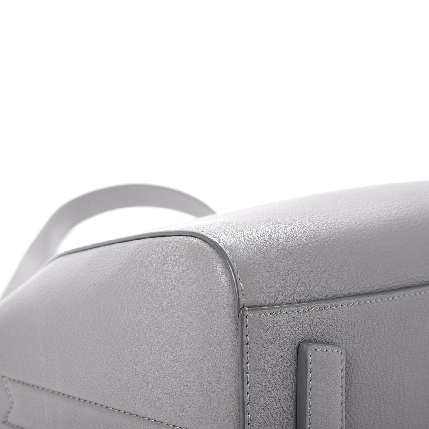 Sugar Goatskin Small Antigona Pearl Grey