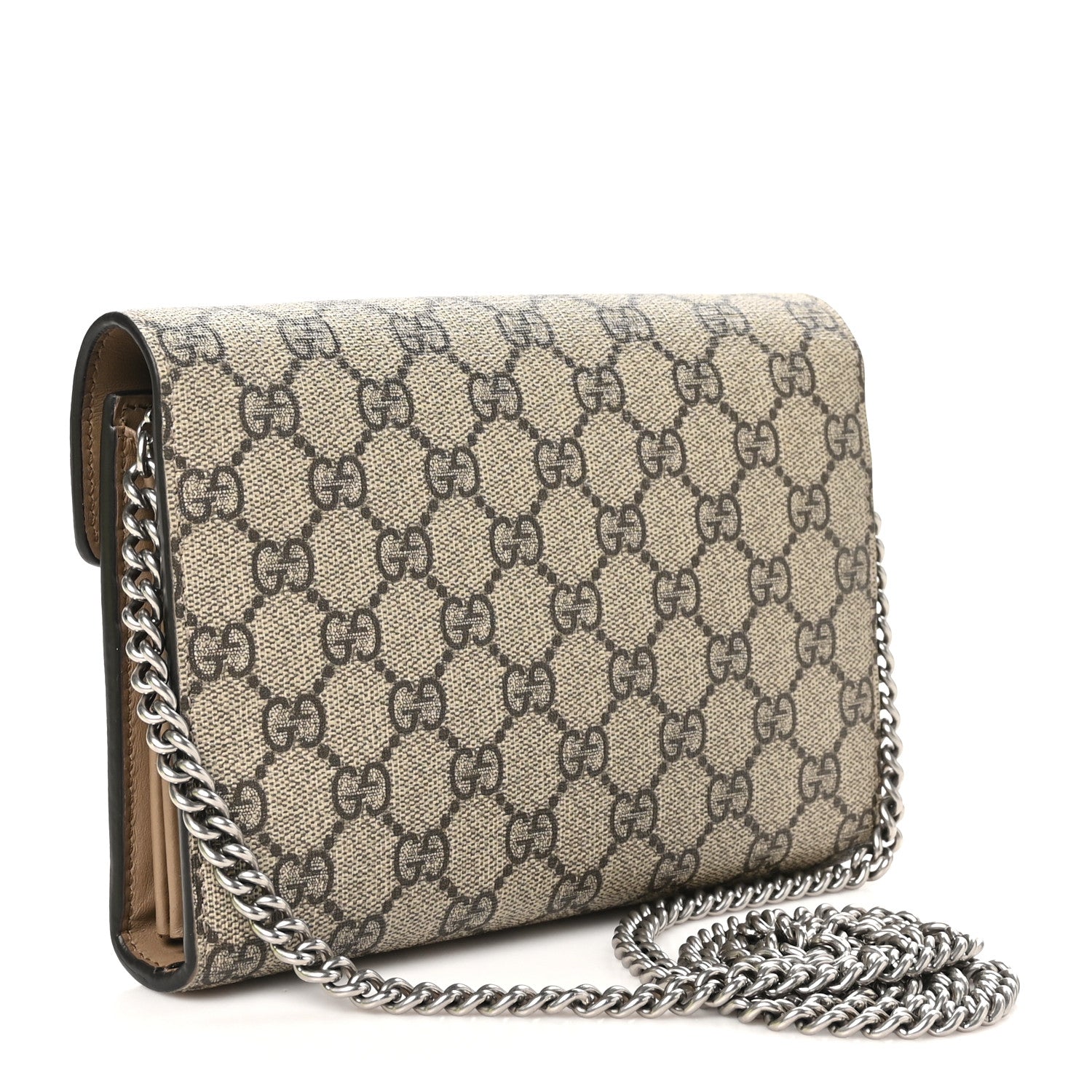 Gucci GG Supreme Monogram Mini Dionysus Chain Wallet Beige Taupe 3 of 13