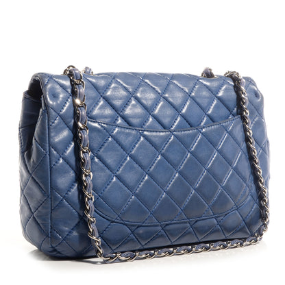 Chanel Lambskin Jumbo Single Flap Blue 3 of 8