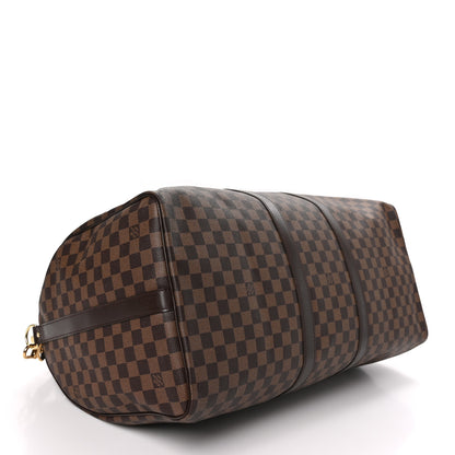 Louis Vuitton Damier Ebene Keepall Bandouliere 55 3 of 10