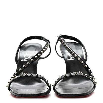 Christian Louboutin Nappa Rosa Condorapik 85 Spike Sandals 38.5 Black 3 of 11