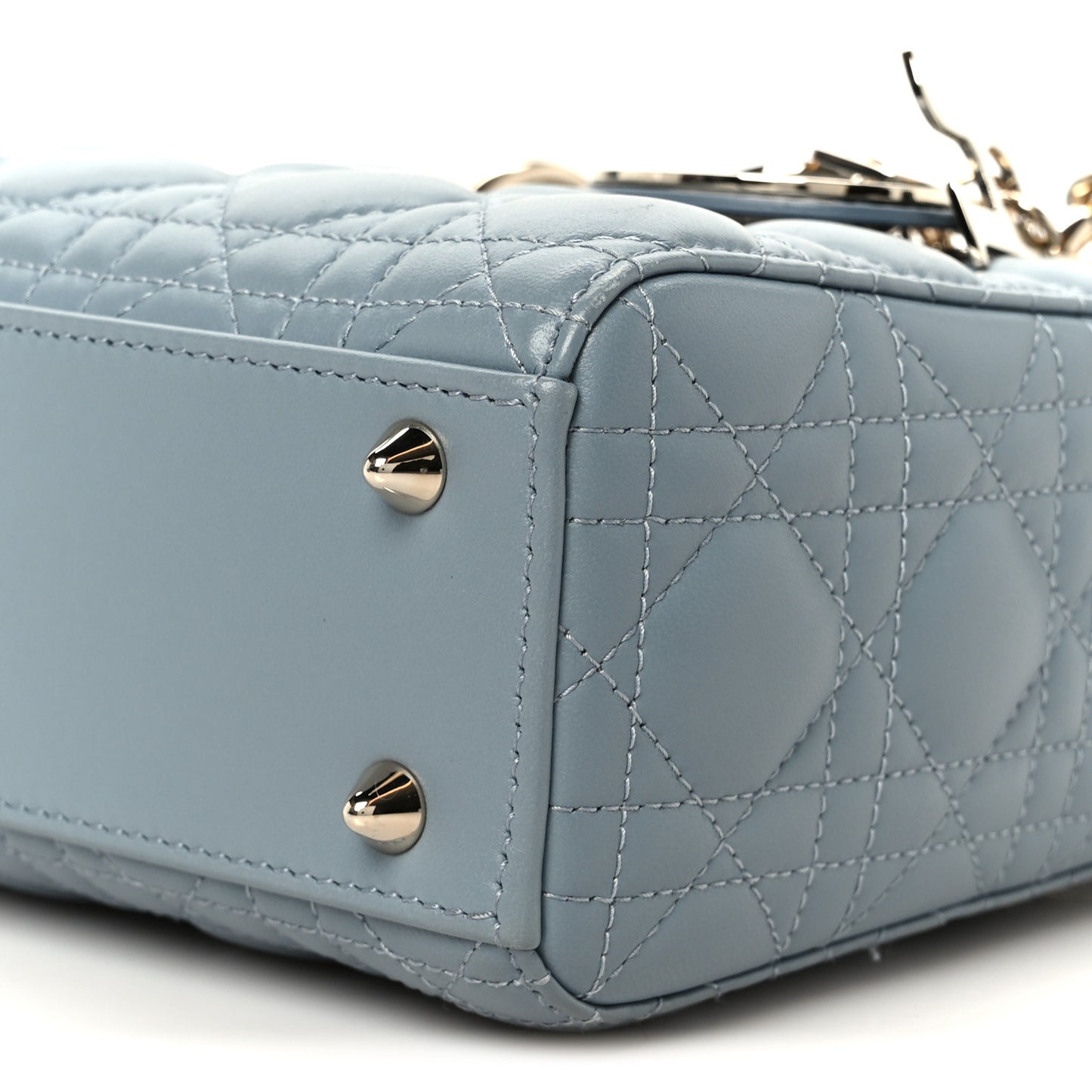 Lambskin Cannage Small My ABCDior Lady Dior Cloud Blue