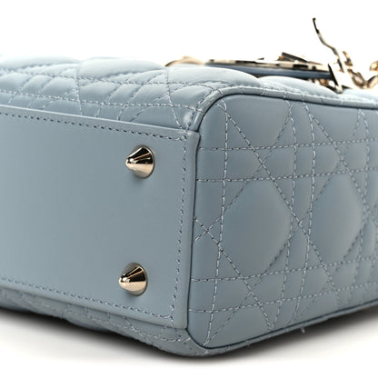 Christian Dior Lambskin Cannage Small My ABCDior Lady Dior Cloud Blue 10 of 11