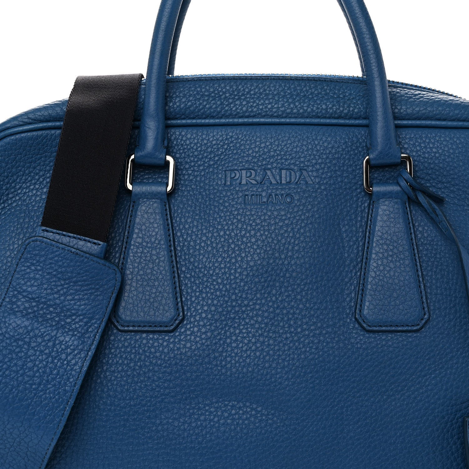 Prada Vitello Daino Briefcase Cobalto 7 of 10