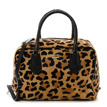 Prada Calf Hair Ostrich Leopard Print Inside Tote 1 of 15