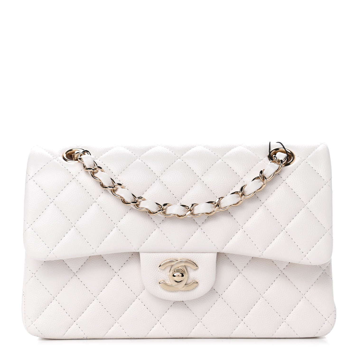 Chanel Caviar Quilted Small Double Flap White 1 of 4