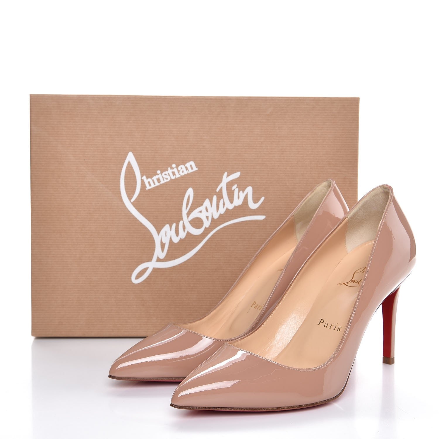 Christian Louboutin Patent Pigalle 85 Pumps 37 Nude 8 of 8