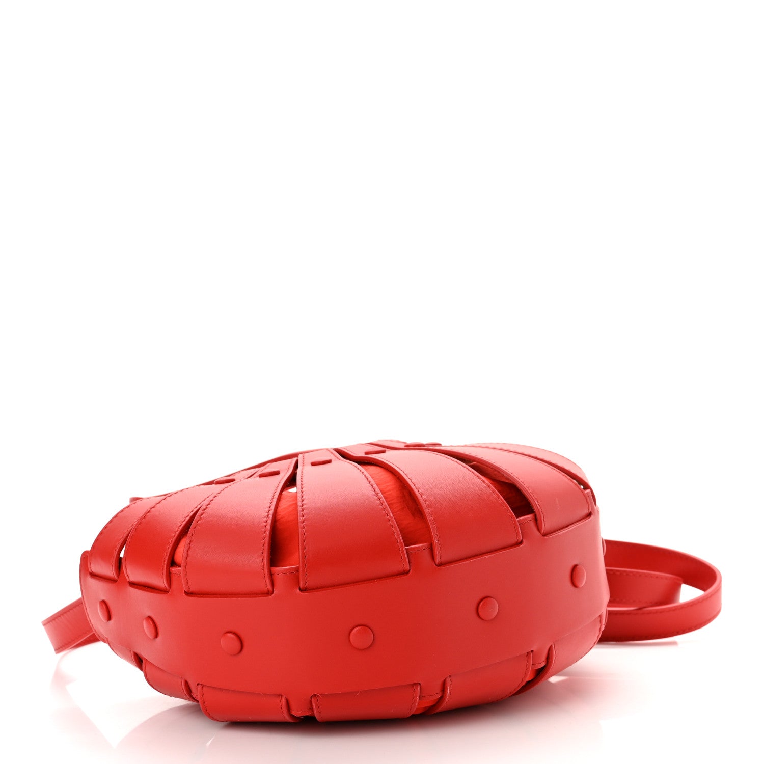 Bottega Veneta French Calfskin Small Shell Bag Chili Tomato 4 of 9