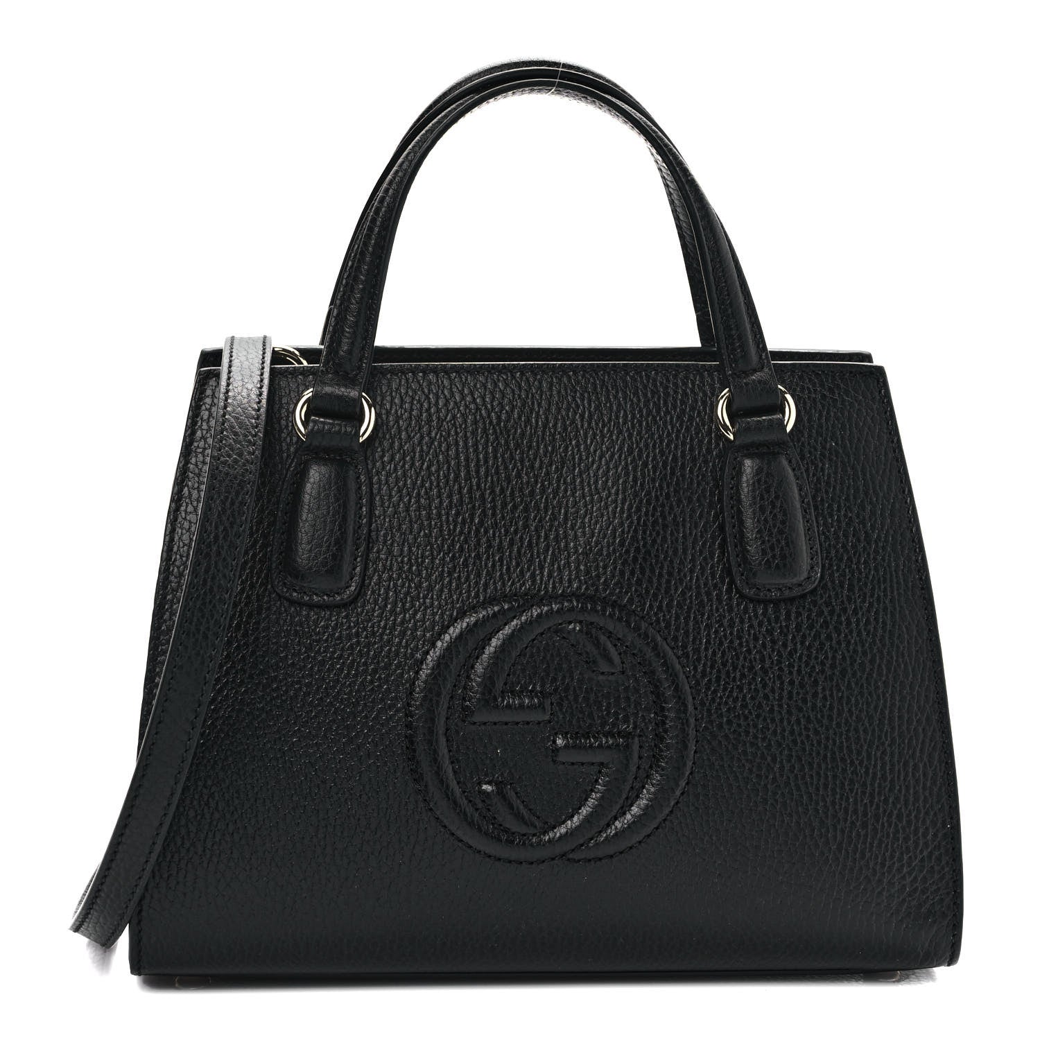 Gucci Dollar Calfskin Medium Soho Top Handle Satchel Black 1 of 10