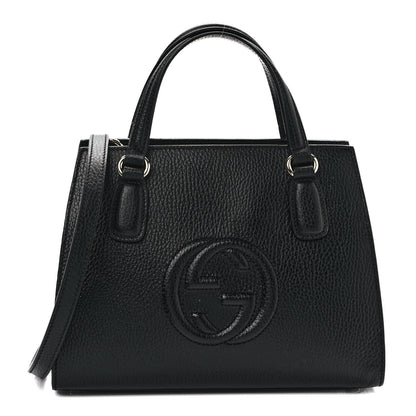 Gucci Dollar Calfskin Medium Soho Top Handle Satchel Black 1 of 10