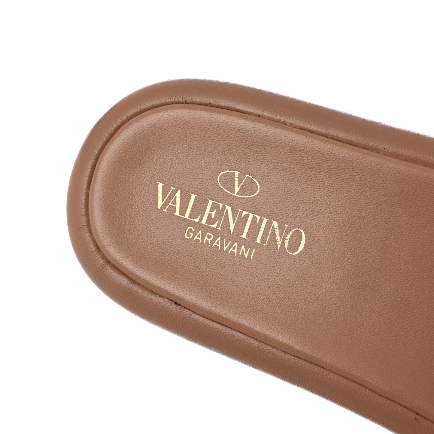 Nappa Roman Stud 30/50mm Platform Slide Sandals 36 Rose Cannelle
