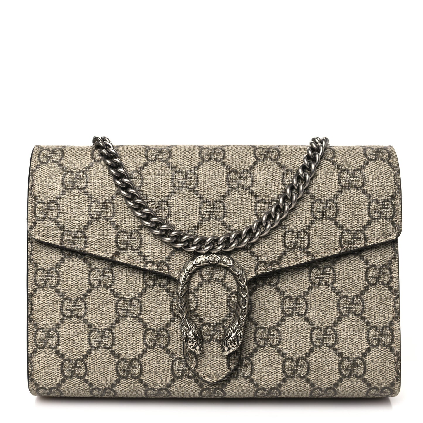 GG Supreme Monogram Mini Dionysus Chain Wallet Beige Taupe