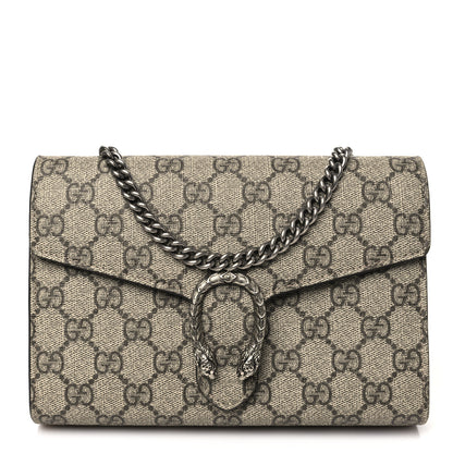 Gucci GG Supreme Monogram Mini Dionysus Chain Wallet Beige Taupe 1 of 9