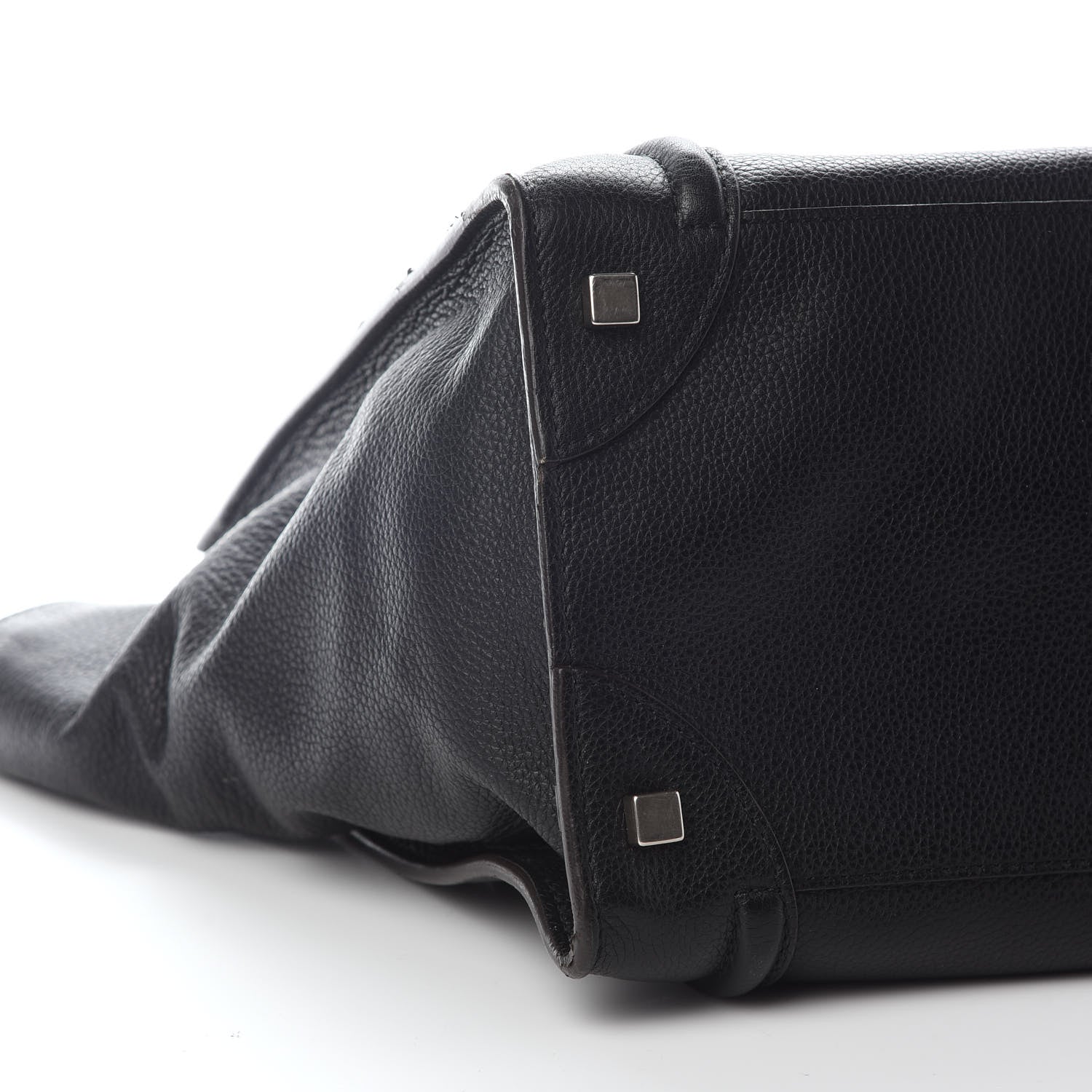 Celine Drummed Calfskin Mini Luggage Black 7 of 8