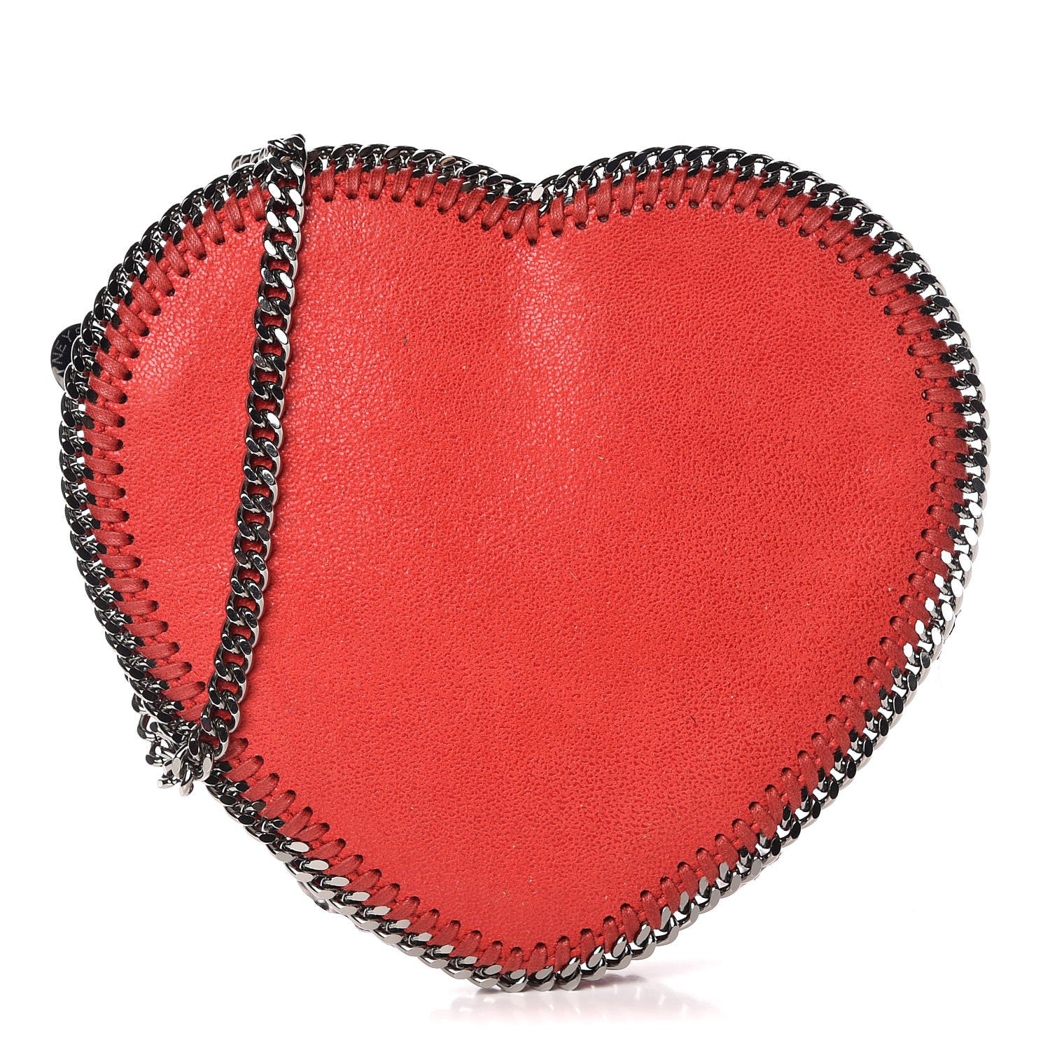 Stella McCartney Shaggy Deer Falabella Heart Crossbody Bag Red 1 of 10