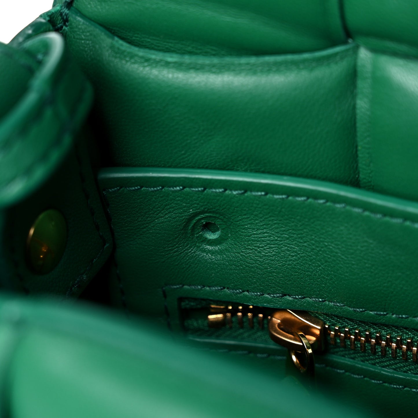 Nappa Maxi Intreccio Padded Cassette Crossbody Bag Racing Green