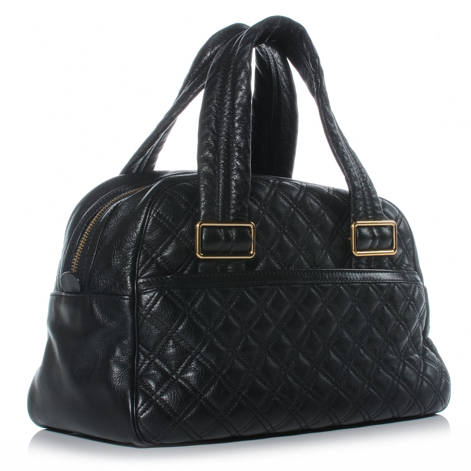 Marc Jacobs Leather Quilted Ursula Bowler Black 3 of 7