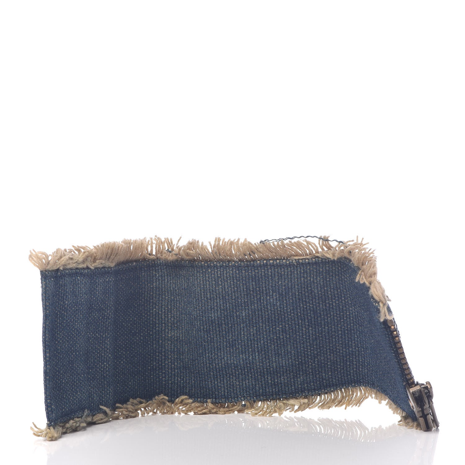 Chanel Denim Crystal CC Cuff 4 of 6
