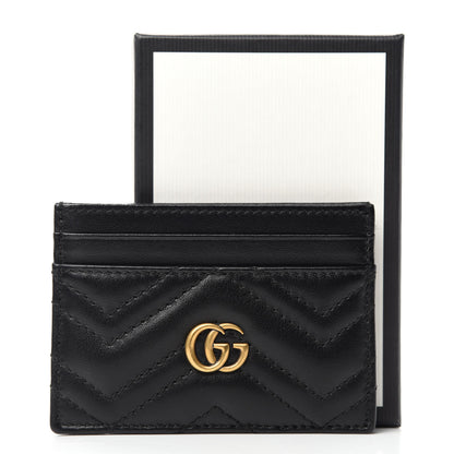 Gucci Calfskin Matelasse GG Marmont Card Holder Black 8 of 8