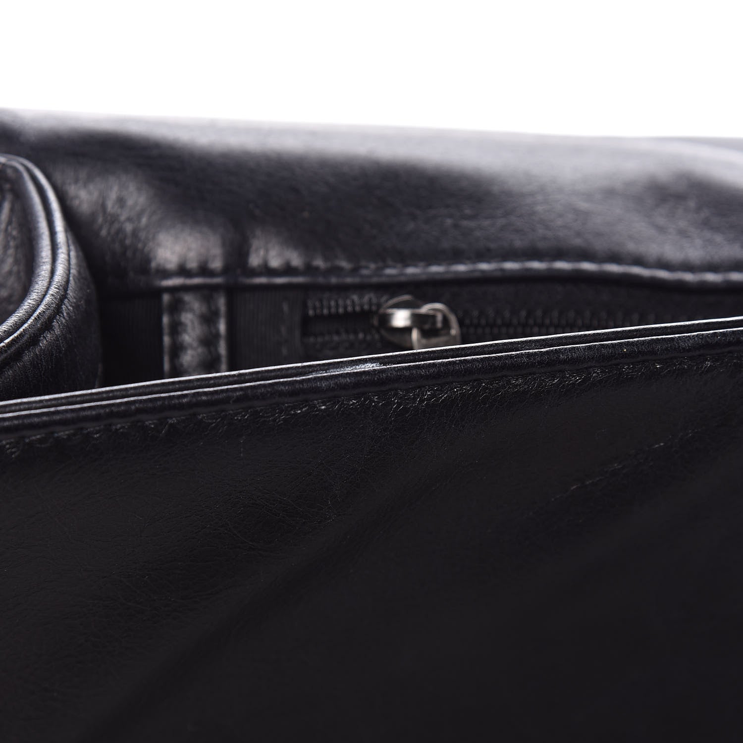 Chanel Calfskin Embossed Stitch Large Boy Flap Black 16 of 19