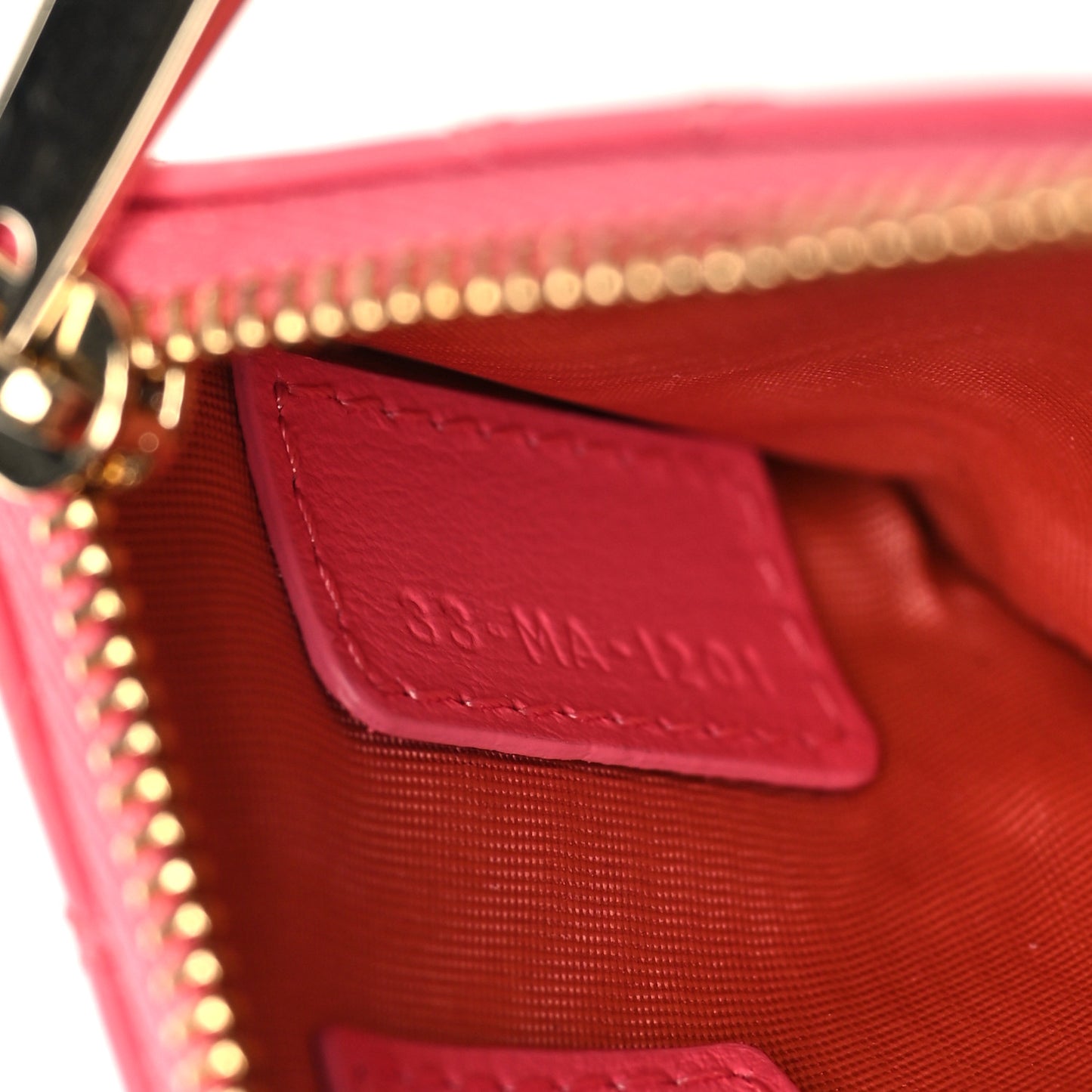 Patent Cannage Lady Dior Key Pouch Pink