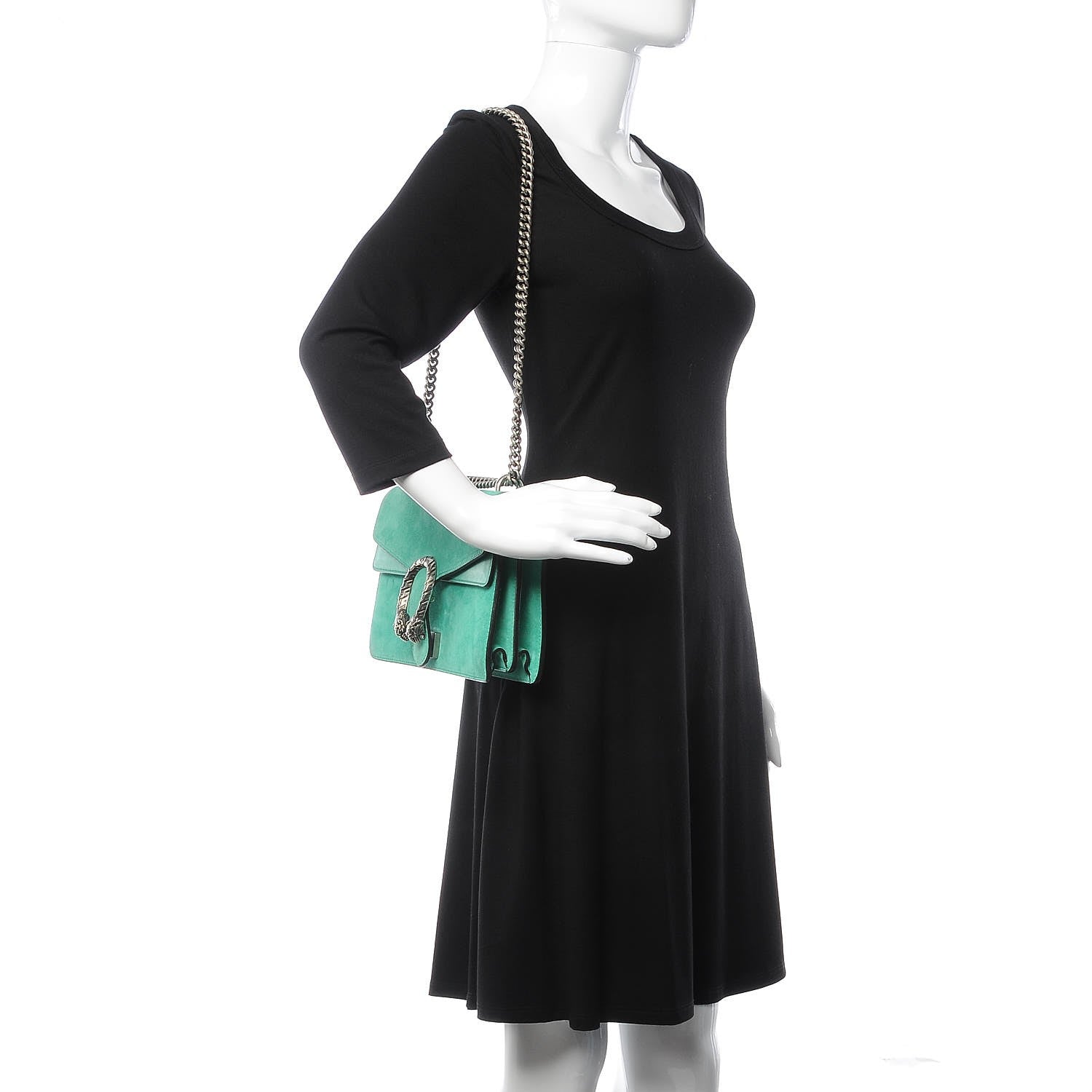 Gucci Suede Small Dionysus Shoulder Bag Green 3 of 8