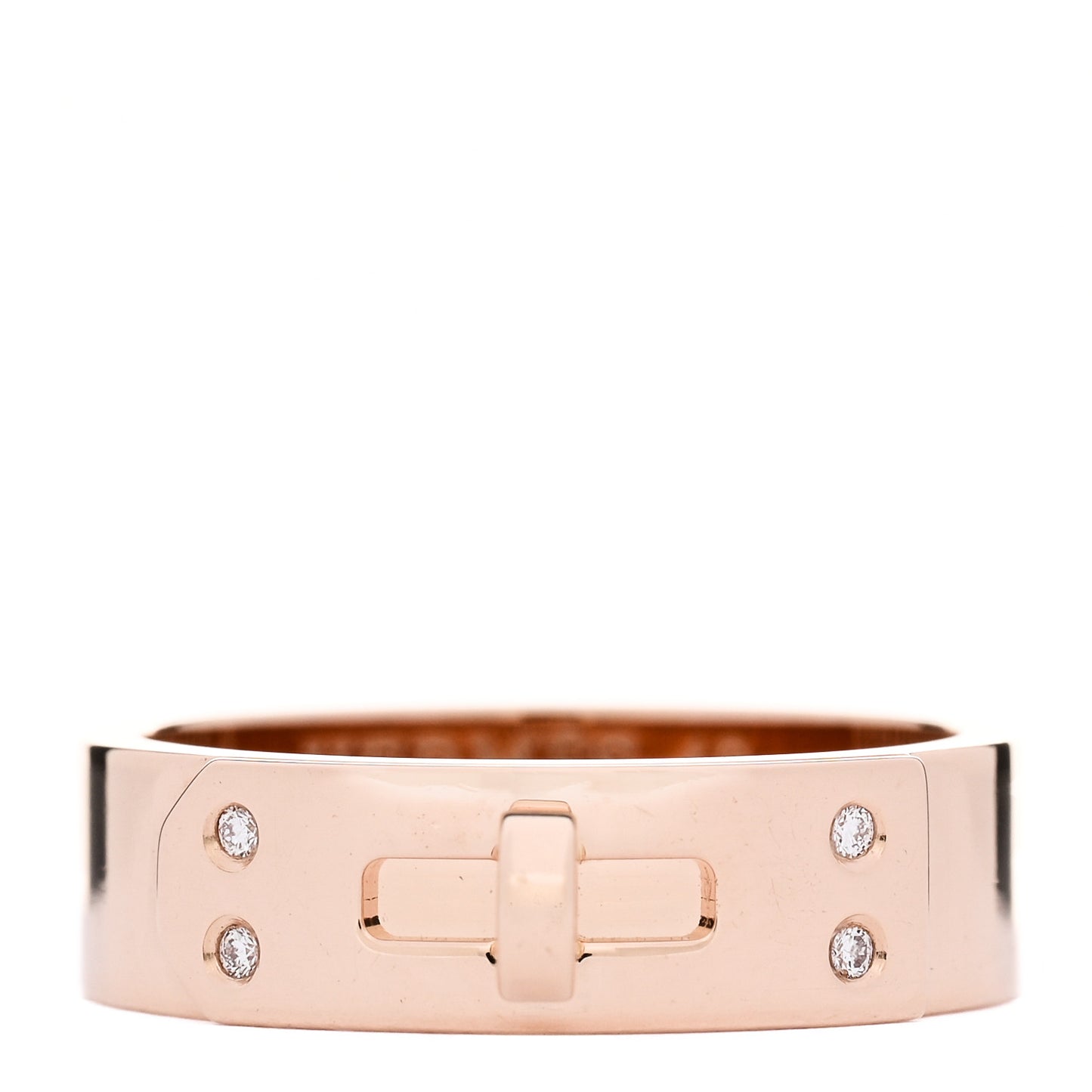 18K Rose Gold Diamond PM Kelly Ring 48 4.5