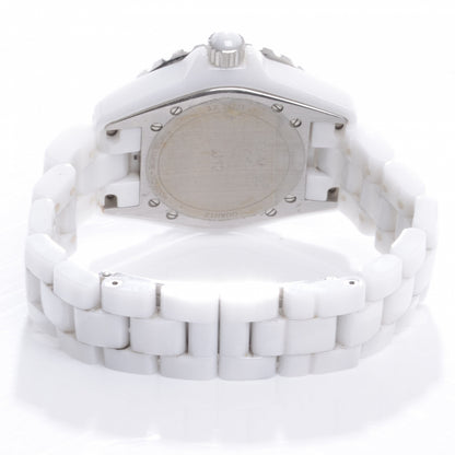 Chanel Stainless Steel Ceramic Diamond 33mm J12 Quartz Watch White 5 of 5