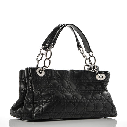Christian Dior Lambskin Cannage East West Tote Black 3 of 7