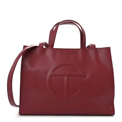 Telfar Vegan Leather Medium Shopping Bag Oxblood 1 of 15