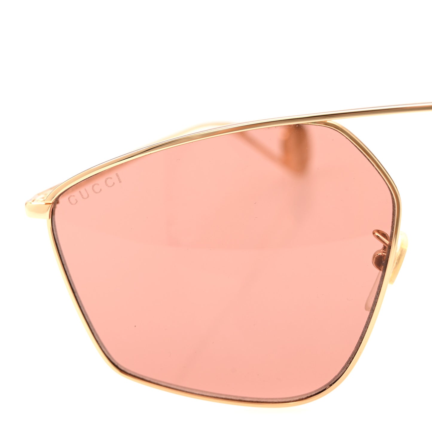 Square Frame GG0437SA Sunglasses Gold