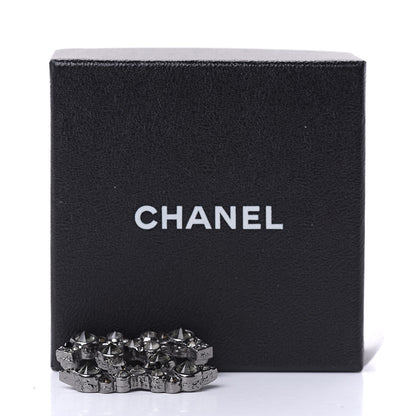 Chanel Ruthenium Crystal CC Brooch 5 of 5