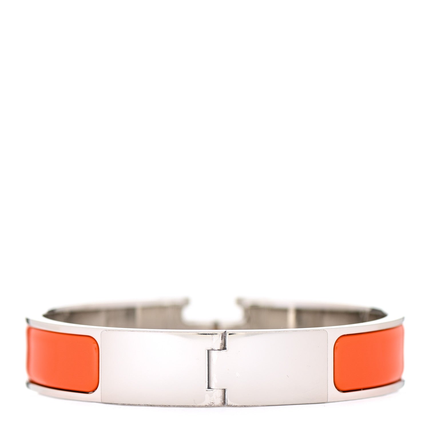 Hermes Enamel Narrow Clic Clac H Bracelet PM Orange 3 of 5