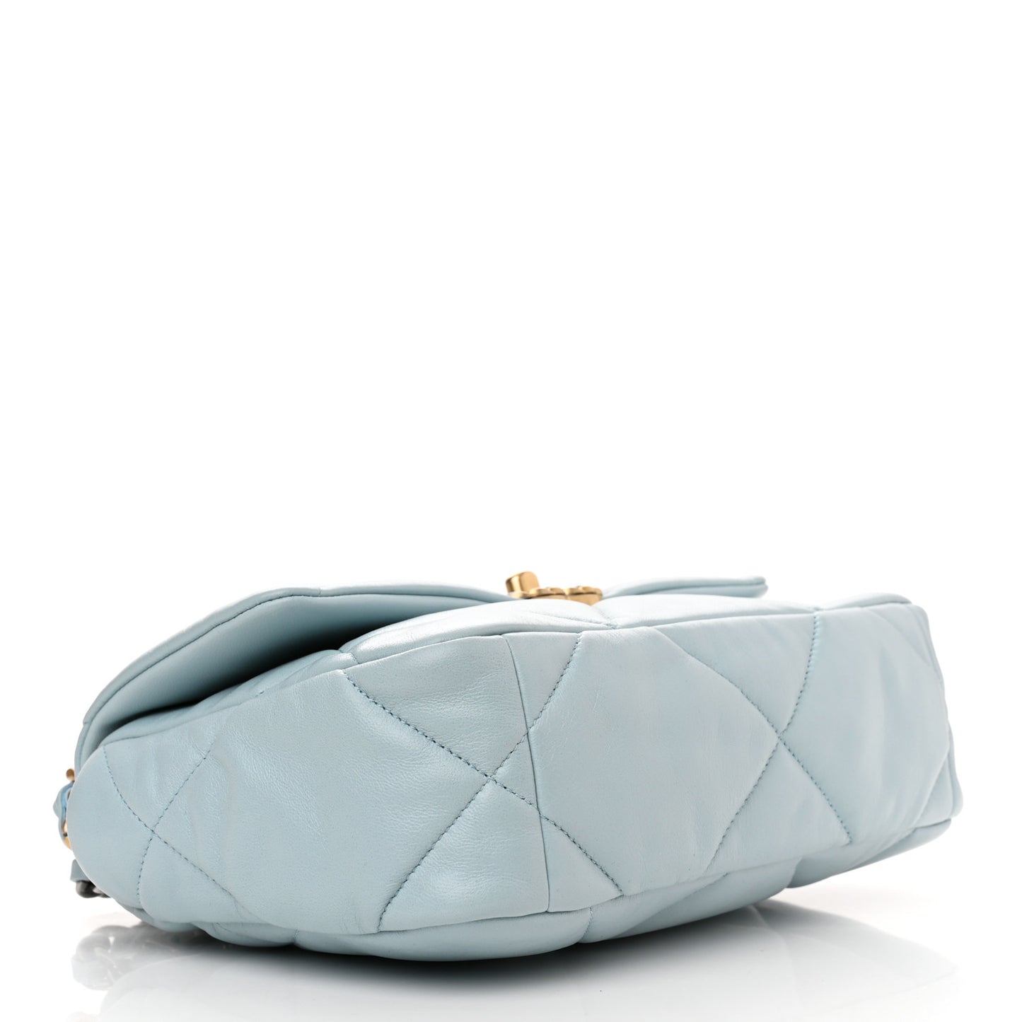 Lambskin Quilted Medium Chanel 19 Flap Light Blue