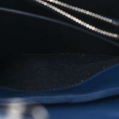 Saint Laurent Calfskin Y Quilted Monogram Small Loulou Chain Satchel Navy 7 of 18