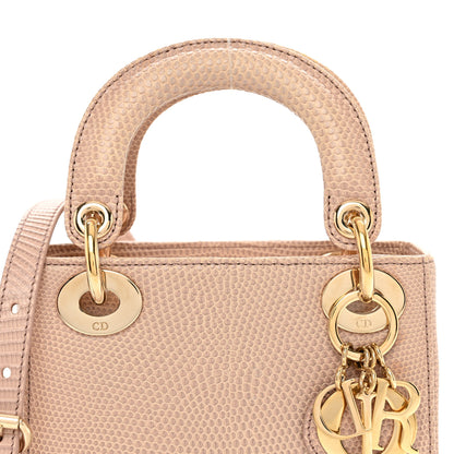 Christian Dior Lizard Mini Lady Dior Beige 5 of 10