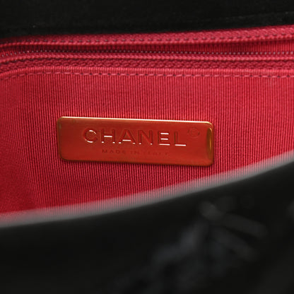 Chanel Cotton Canvas Quilted Medium Chanel 19 Flap Black 6 of 10