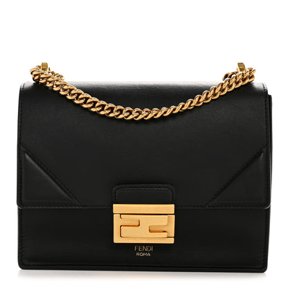 Fendi Vitello Grace Matte Small Kan U Shoulder Bag Black 1 of 27