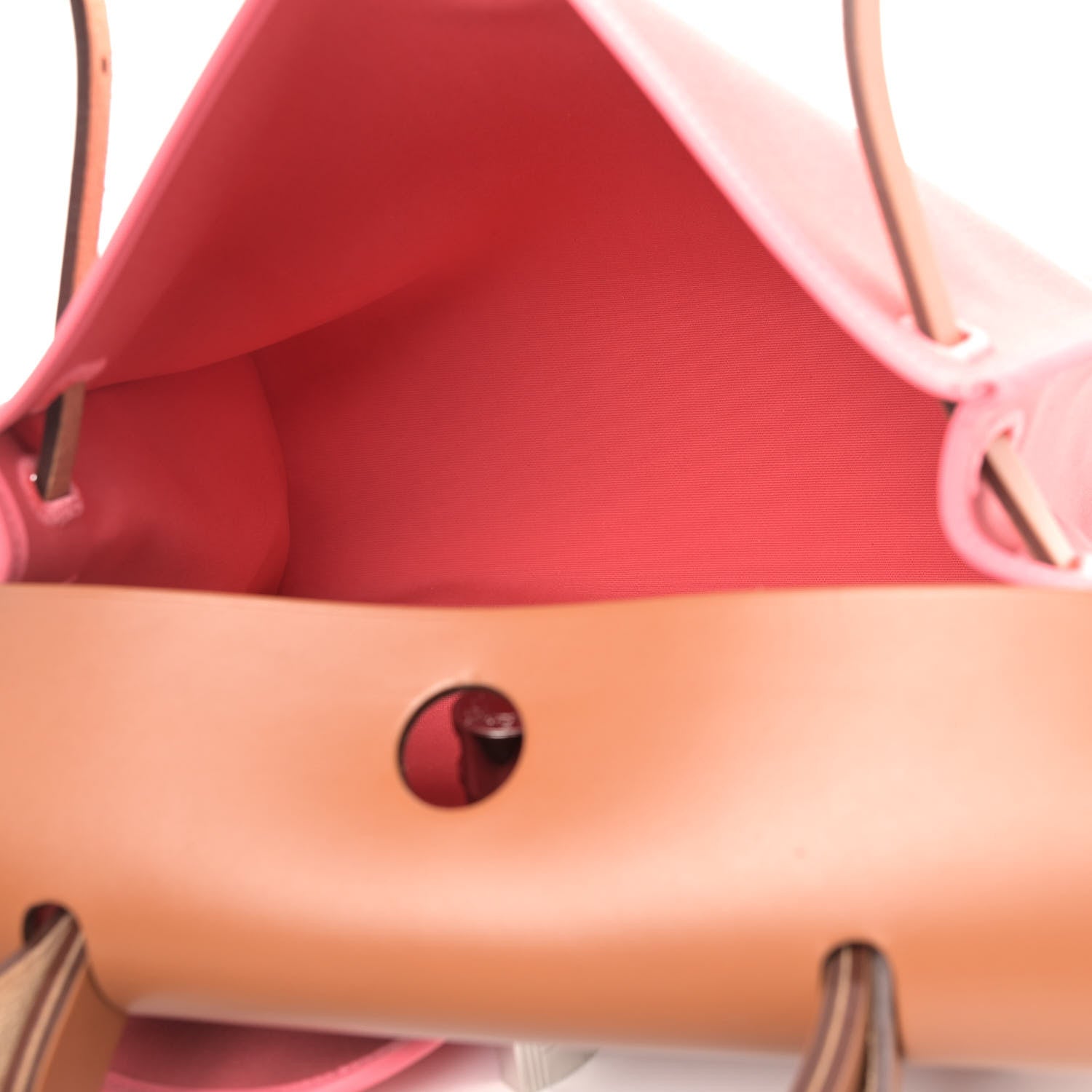 Hermes Vache Hunter Toile Herbag Zip 31 PM Rose Azalee Natural 6 of 10