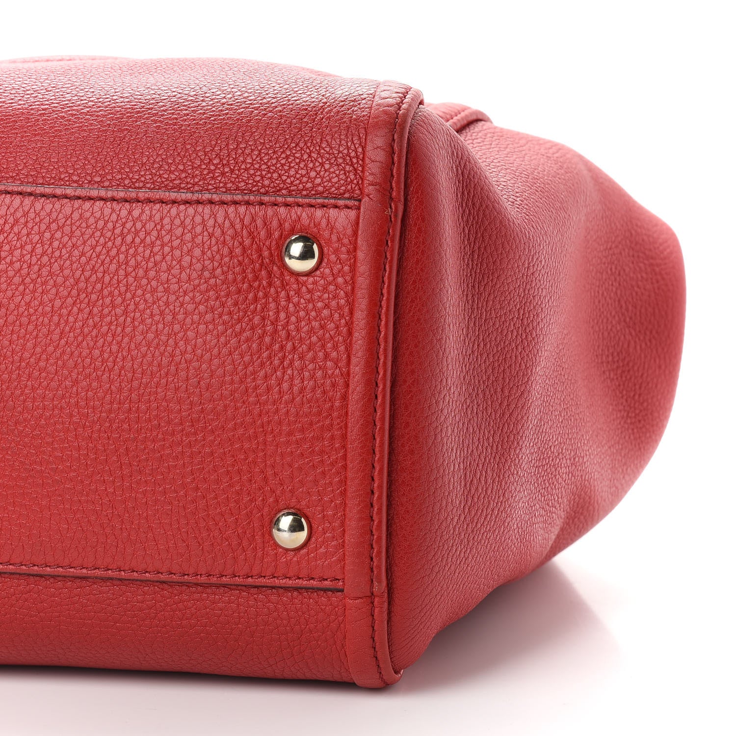 Gucci Pebbled Calfskin Medium Soho Shoulder Bag Red 8 of 14